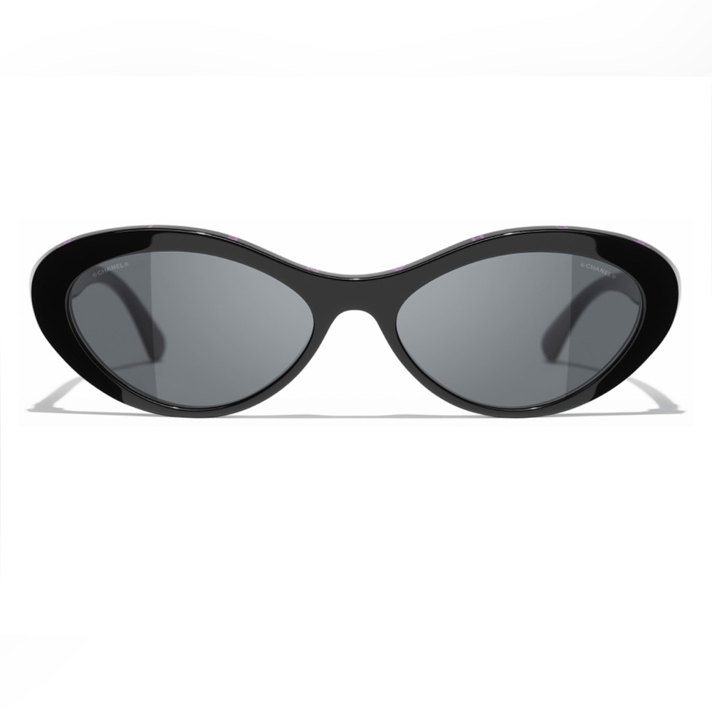 Authentic CHANEL oval Black & Yellow/Grey Gradient sunglasses! Brand new!